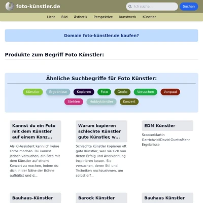 Screenshot foto-künstler.de