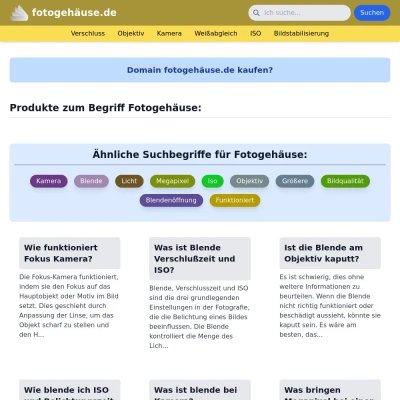 Screenshot fotogehäuse.de