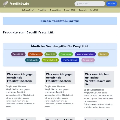 Screenshot fragilität.de