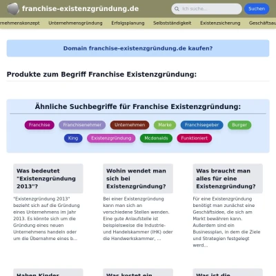 Screenshot franchise-existenzgründung.de