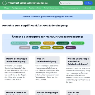 Screenshot frankfurt-gebäudereinigung.de