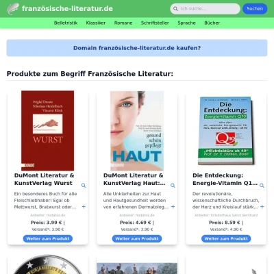 Screenshot französische-literatur.de