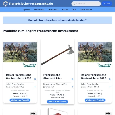 Screenshot französische-restaurants.de