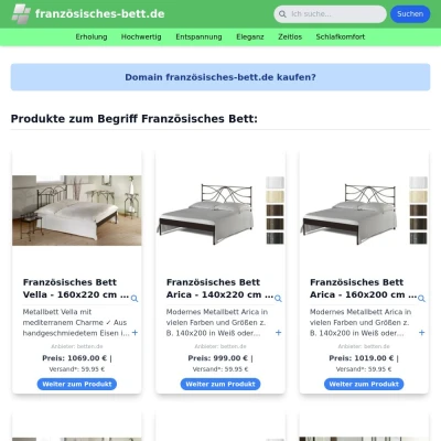 Screenshot französisches-bett.de