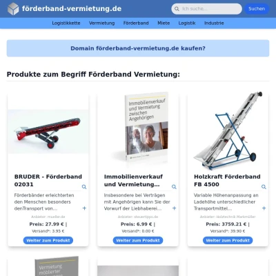 Screenshot förderband-vermietung.de