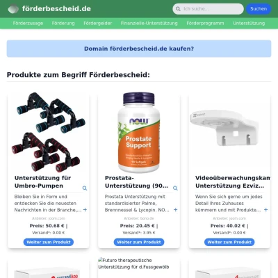 Screenshot förderbescheid.de