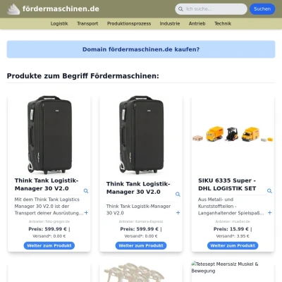 Screenshot fördermaschinen.de