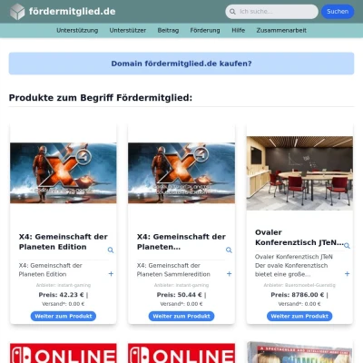 Screenshot fördermitglied.de