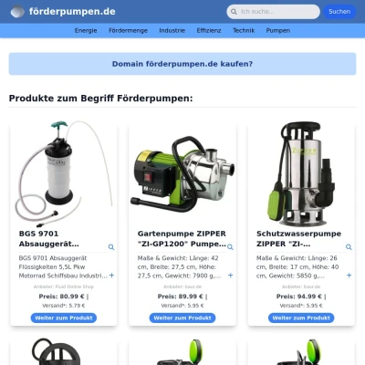 Screenshot förderpumpen.de