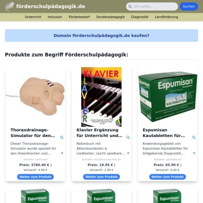 Screenshot förderschulpädagogik.de