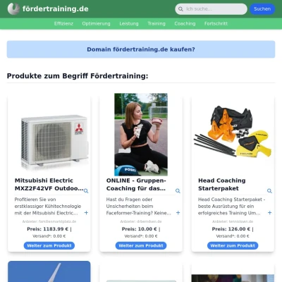 Screenshot fördertraining.de