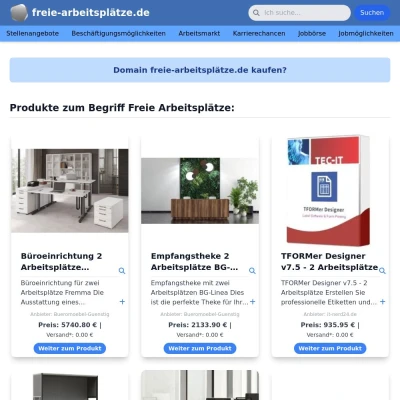 Screenshot freie-arbeitsplätze.de