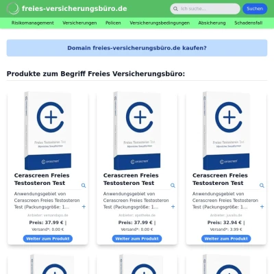 Screenshot freies-versicherungsbüro.de