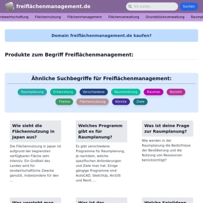 Screenshot freiflächenmanagement.de