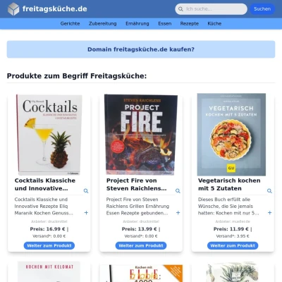 Screenshot freitagsküche.de