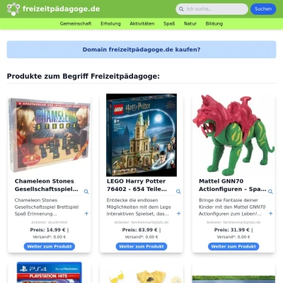 Screenshot freizeitpädagoge.de