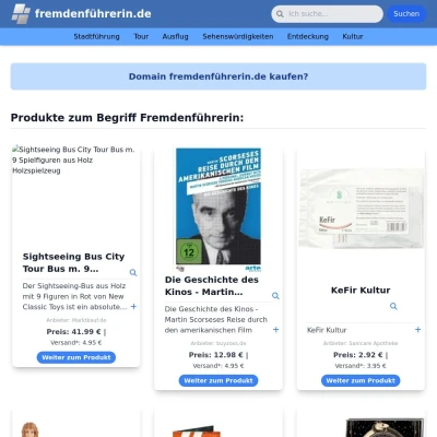 Screenshot fremdenführerin.de