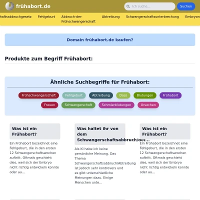Screenshot frühabort.de