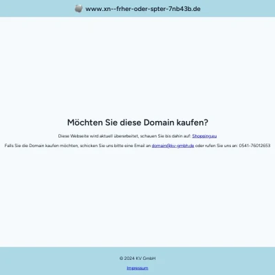 Screenshot früher-oder-später.de