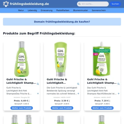 Screenshot frühlingsbekleidung.de