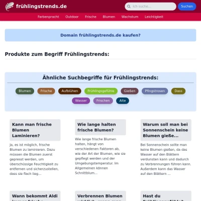 Screenshot frühlingstrends.de