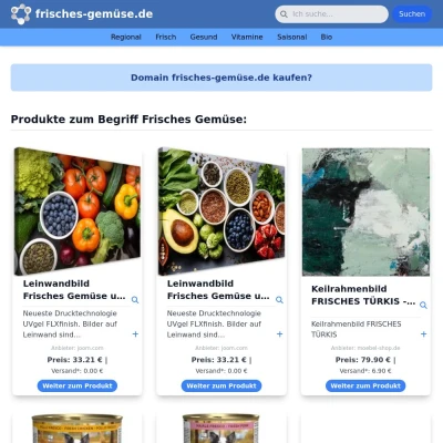 Screenshot frisches-gemüse.de
