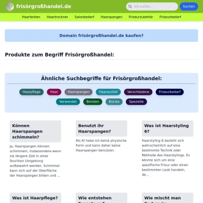 Screenshot frisörgroßhandel.de