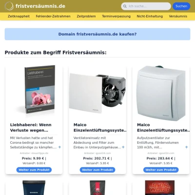 Screenshot fristversäumnis.de