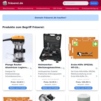 Screenshot fräserei.de