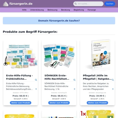 Screenshot fürsorgerin.de