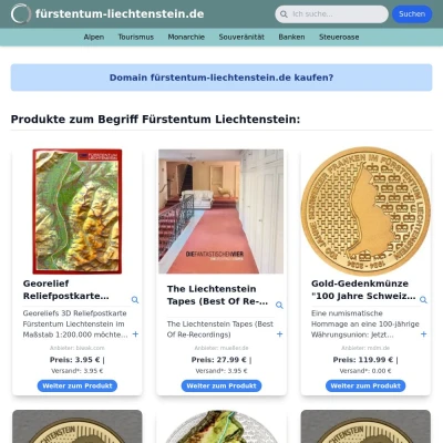 Screenshot fürstentum-liechtenstein.de