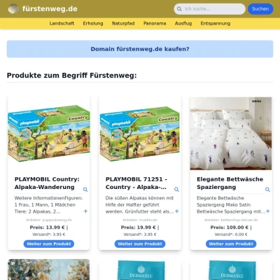 Screenshot fürstenweg.de