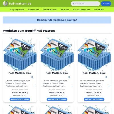 Screenshot fuß-matten.de