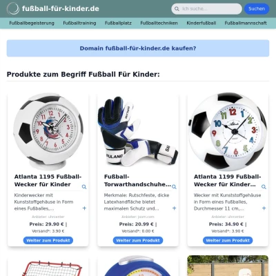 Screenshot fußball-für-kinder.de