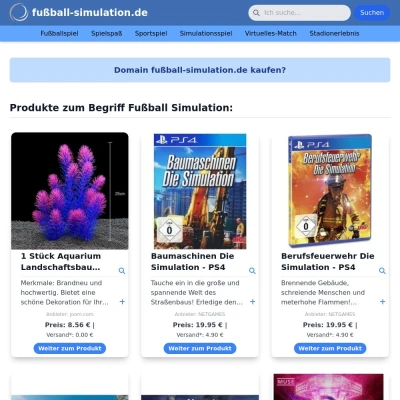 Screenshot fußball-simulation.de