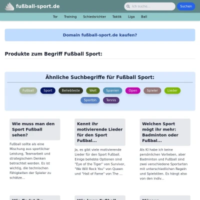 Screenshot fußball-sport.de