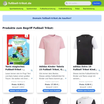 Screenshot fußball-trikot.de