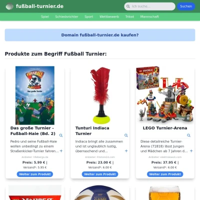 Screenshot fußball-turnier.de