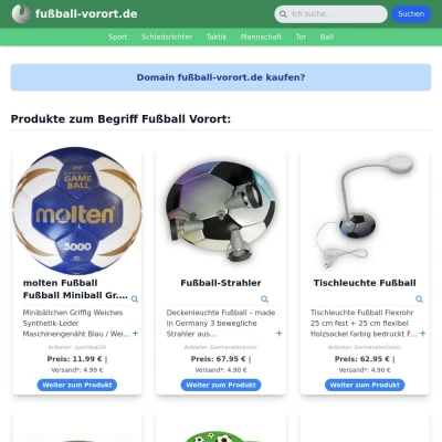 Screenshot fußball-vorort.de