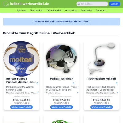 Screenshot fußball-werbeartikel.de