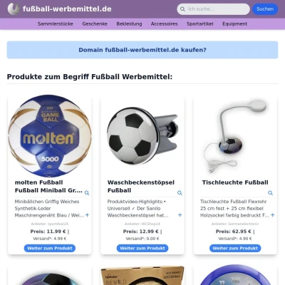 Screenshot fußball-werbemittel.de