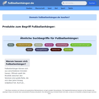 Screenshot fußballanhänger.de