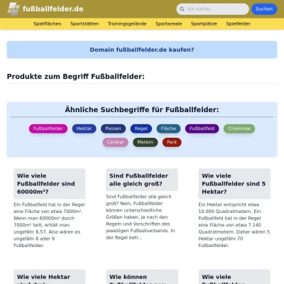 Screenshot fußballfelder.de