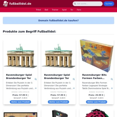 Screenshot fußballidol.de