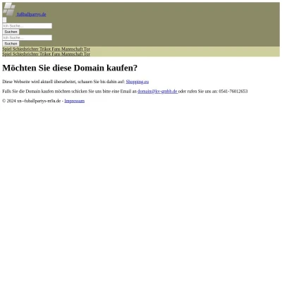 Screenshot fußballpartys.de