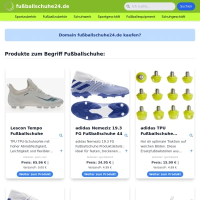 Screenshot fußballschuhe24.de