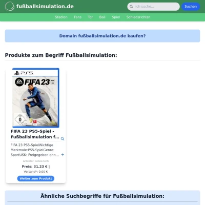 Screenshot fußballsimulation.de