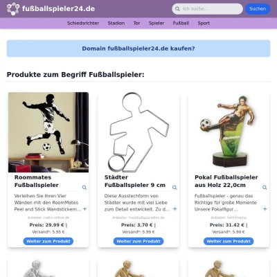 Screenshot fußballspieler24.de