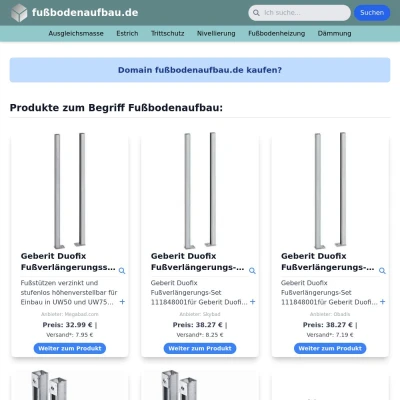 Screenshot fußbodenaufbau.de