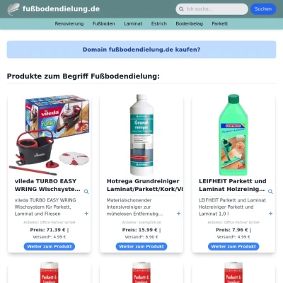 Screenshot fußbodendielung.de